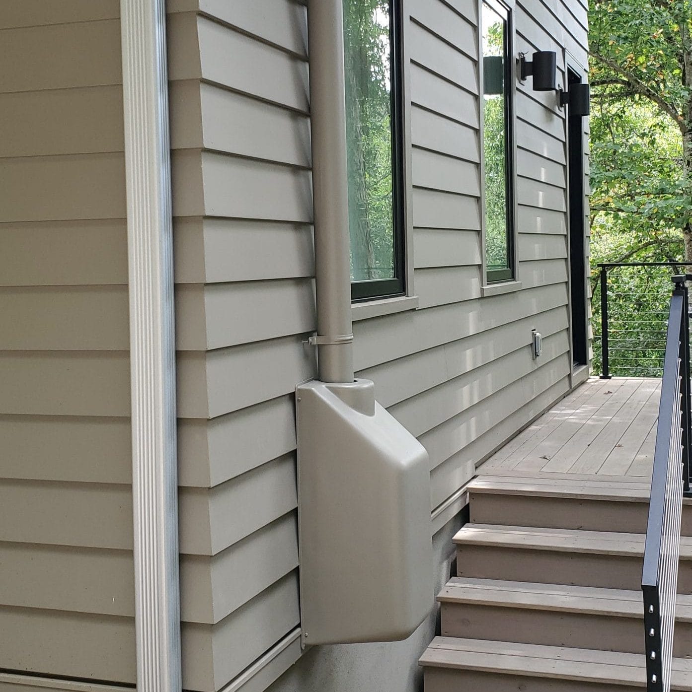 A Newly Installed Radon Mitigation System on a Home in North Carolina 
